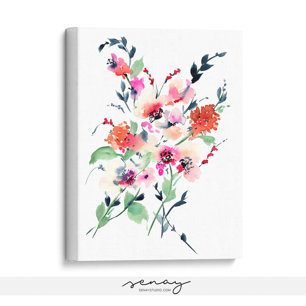 gardenia artwork ready to hang canvas made in Ontario Canada by Senay Studio