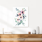 Lovely watercolour floral wall art at senaystudio.com