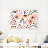 Melodi artwork lovely floral canvas wall art at senaystudio.com