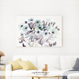 Silvia watercolour painting by Senay, gallery style stretched canvas wall art made in Ontario Canada senaystudio.com