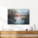 Beautiful watercolour painting by Senay, gallery style stretched canvas wall art made in Ontario Canada senaystudio.com