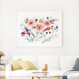 Beautiful watercolour floral art print by SenayStudio.com