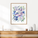 Breeze freestyle watercolour floral art print by SenayStudio.com