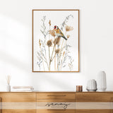 Beautiful giclee of eauropean goldfich bird in watercolour 