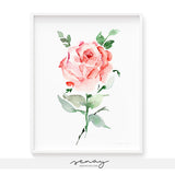 Rose watercolour painting by Senay Studio, senaystudio.com