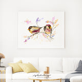 Large watercolour giclee art print by SenayStudio.com