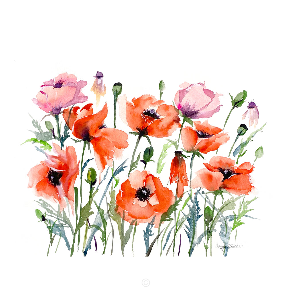 Poppy Garden original painting