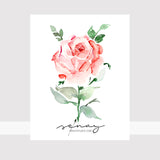 Beautiful Rose Watercolour Floral Art Prints by SenayStudio.com | Free Shipping