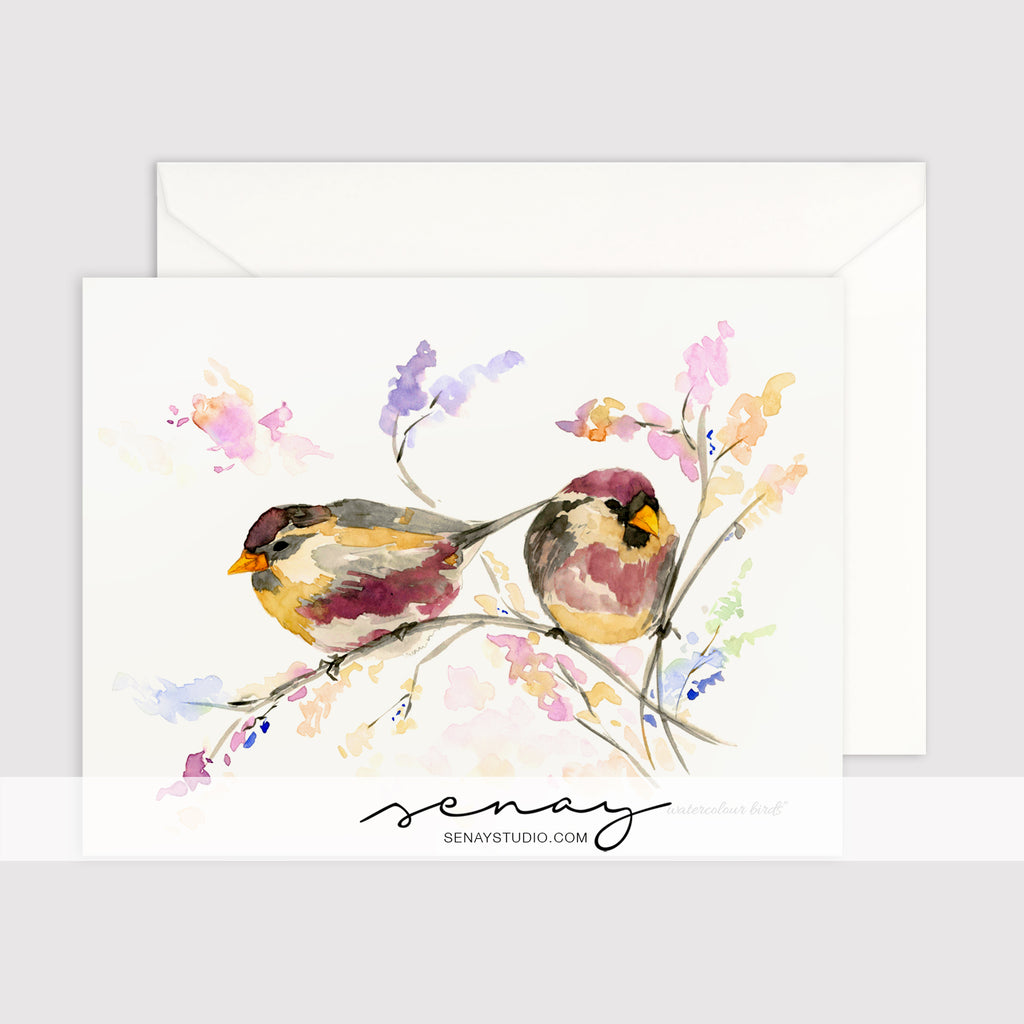 Birds greeting card