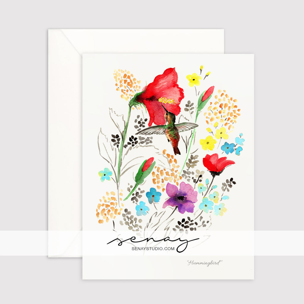 Hummingbird greeting card