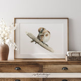 Cute Sparrow Bird Giclée Art Prints by SenayStudio.com