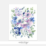 Watercolour Floral 'Breeze' Giclée Art Print by SenayStudio.com