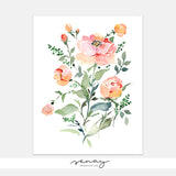 Beautiful Watercolour Floral Art Prints by SenayStudio.com