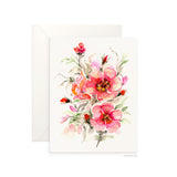 Beautiful Rosabella blank card by Senay Design Studio, floral greeting card perfect for Mother's Day