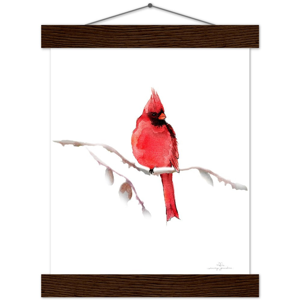 Red Cardinal Art Print & Hanger