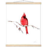 Red Cardinal Art Print & Hanger