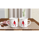 Red Cardinal Enamel Mug 12oz