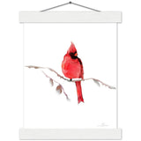 Red Cardinal Art Print & Hanger