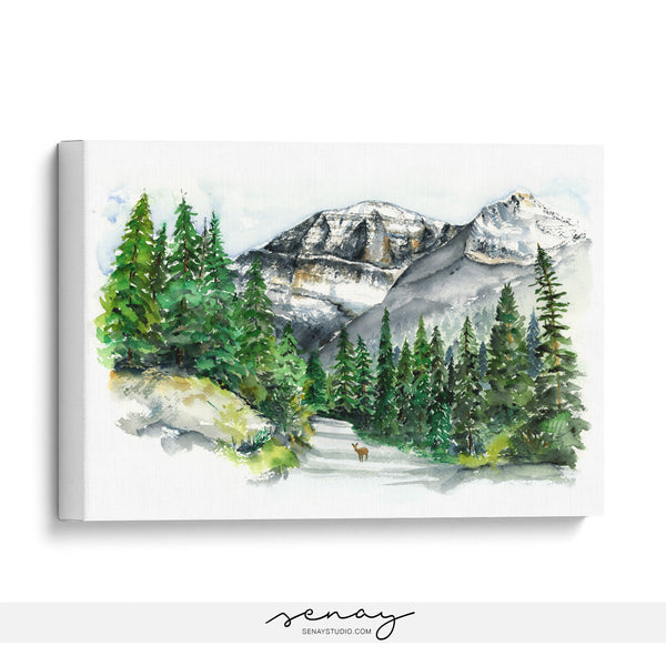 Rocky Mountains painting by Senay, wall art made in Ontario Canada senaystudio.com