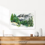 Rocky Mountains painting by Senay, wall art made in Ontario Canada senaystudio.com