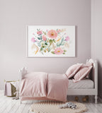 Beautiful Keira Garden pink floral artwork by SenayStudio