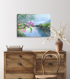 Spring by The Lake Gallery Style Stretched Canvas READY TO HANG by Senay @ senaystudio.com