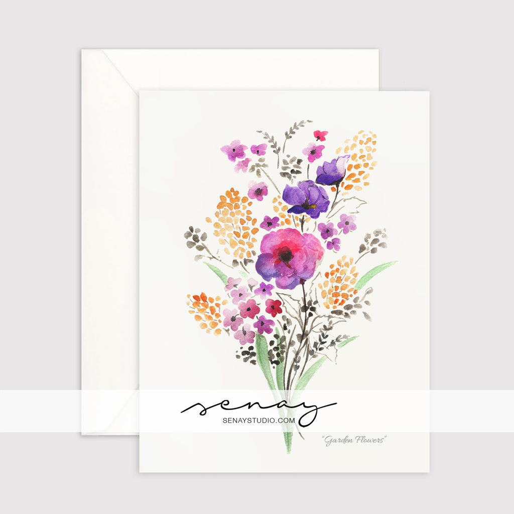 Garden Flowers greeting card