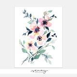 Beautiful Loose Watercolour Floral Print at senaystudio.com Free Shipping 