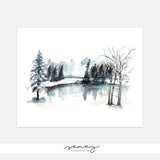 Winter Scene Giclée Art Prints by SenayStudio.com