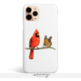 Red Cardinal Bird and Monarch Butterfly Slim Case