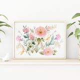 Beautiful Keira Garden Loose Watercolour Floral Print by senaystudio.com