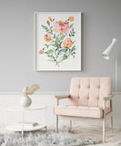 Beautiful Large Roseanne Artwork Watercolour Floral Art Prints by SenayStudio.com