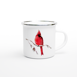 Red Cardinal Enamel Mug 12oz